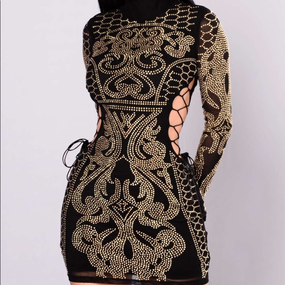 “Dynasty Studded Dress”